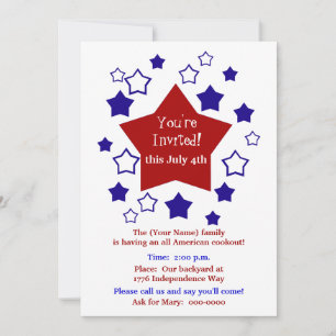 4. Juli Cookout Einladung
