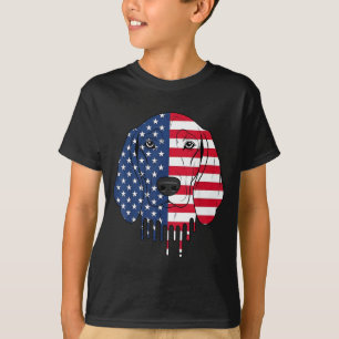4. Juli Coonhound Hund Aaamerikanische Flagge T-Shirt
