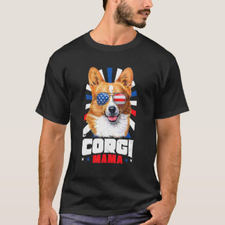 4. Juli Corgi Mama T-Shirt