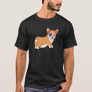 4. Juli Corgi Patriotisch Merica Hund 4. Juli T-Shirt