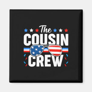 4. Juli Cousin Crew Patriotic American Family Magnet