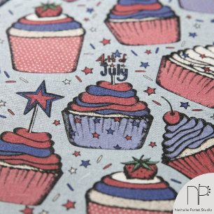 4. Juli-Cupcake-Leinen Stoff