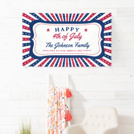 4. Juli Custom American Family Summer GRILLEN Part Banner