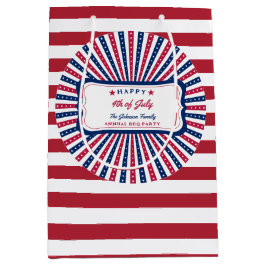 4. Juli Custom American Family Summer GRILLEN Part Mittlere Geschenktüte