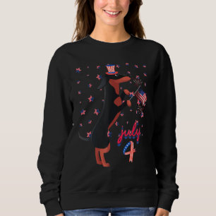 4. Juli Dackel Welpe Niedliche Dackel Dackel Hund Sweatshirt