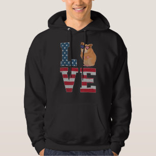 4. Juli Dekor Patriotische Liebe Gerbil American F Hoodie