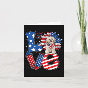 4. Juli Dekor Patriotische Liebe Shih Tzu Dog Usa Karte