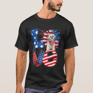 4. Juli Dekor Patriotische Liebe Shih Tzu Dog Usa T-Shirt