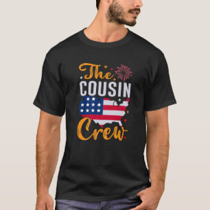 4. Juli Der Cousin Crew USA Flag Pop T-Shirt