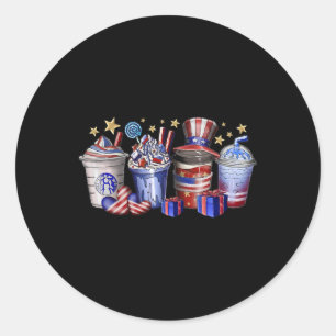 4. Juli Drink lustige Geschenke für Kinder Runder Aufkleber