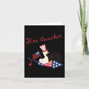 4. Juli Duck Firequacker Patriotic Vierte von J Karte
