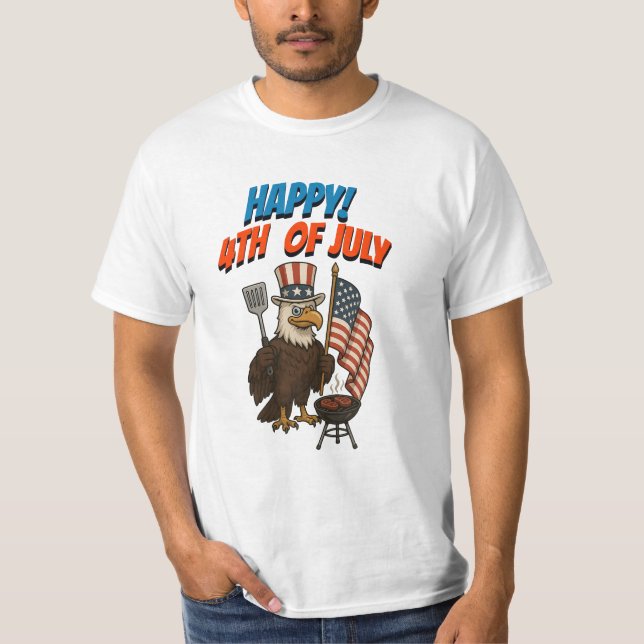4. Juli Eagle Grill für alten Glory-T - Shirt (Vorderseite)