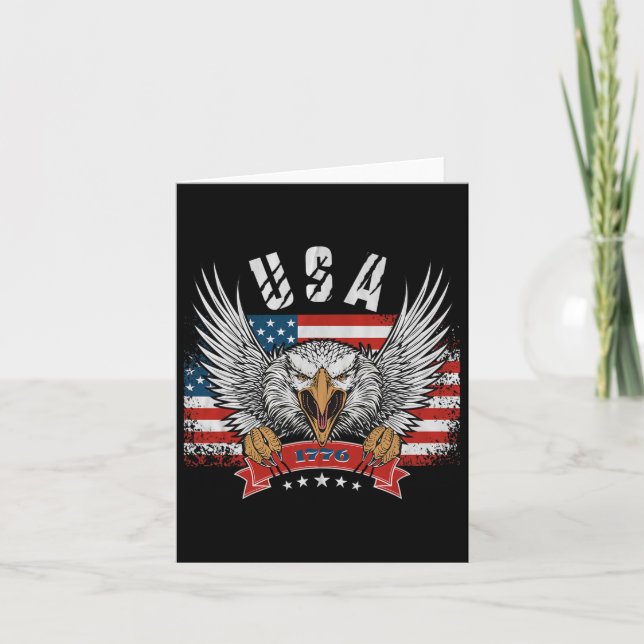 4. Juli Eagle merica America Independence Day Pat Karte (Vorderseite)