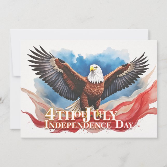 4. Juli Eagle - Patriotisches Kunstdesign (Vorderseite)