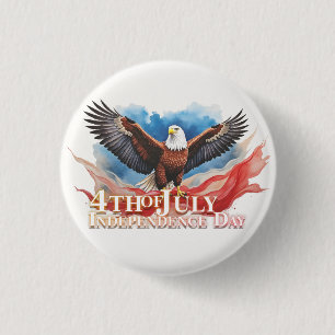 4. Juli Eagle - Patriotisches Kunstdesign Button