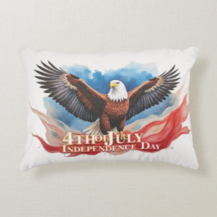 4. Juli Eagle - Patriotisches Kunstdesign Dekokissen