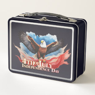 4. Juli Eagle - Patriotisches Kunstdesign Metall Brotdose