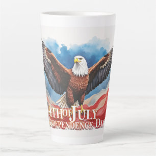 4. Juli Eagle - Patriotisches Kunstdesign Milchtasse