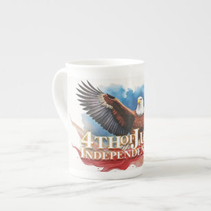 4. Juli Eagle - Patriotisches Kunstdesign Prozellantasse