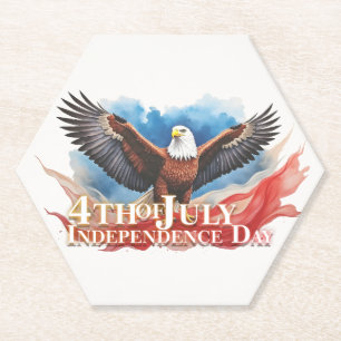 4. Juli Eagle - Patriotisches Kunstdesign Untersetzer