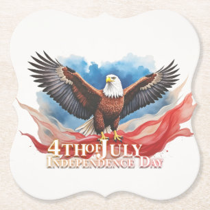 4. Juli Eagle - Patriotisches Kunstdesign Untersetzer