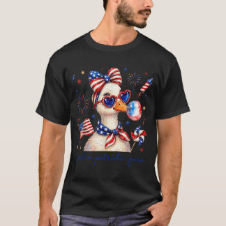 4. Juli Eine Patriotische Gans-Bow-Sungles Frauen T-Shirt
