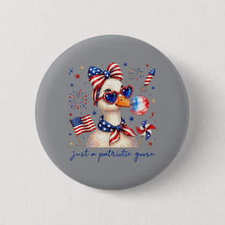 4. Juli Eine Patriotische Gans Fliege Sonnenbrille Button