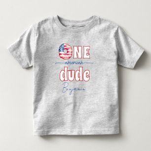 4. Juli Eins amerikanischer Typ 1. Geburtstag Kleinkind T-shirt