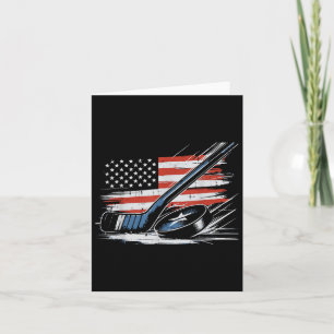 4. Juli Eishockey-Stick Putt US Flag Männer Jungs Karte