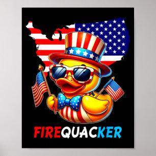 4. Juli-Ente Feuerknaller Patriotisch 4. Juli Poster