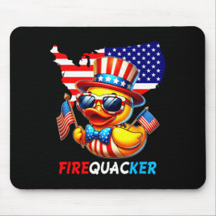 4. Juli-Ente-Feuerknaller Patriotischer Vierter Ju Mousepad