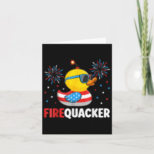 4. Juli-Enten-Feuerknaller Patriotischer Vierter J Karte