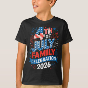 4. Juli Familienfeier 2026 patriotisches USA T-Shirt
