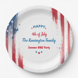 4. Juli Familienurlaub GRILLEN Party Sommerurlaub Pappteller