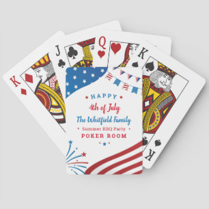 4. Juli Familienzimmer Red Blue Spielkarten