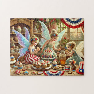 4. Juli-Fee-Teeparty-Patriotischer Dessert-Tisch