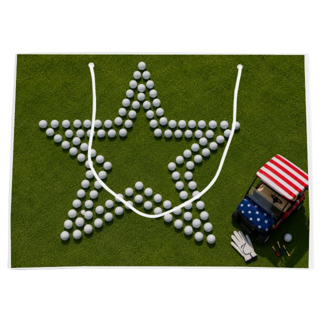 4. Juli-Feier für Golfer  Große Geschenktüte (Vorderseite)