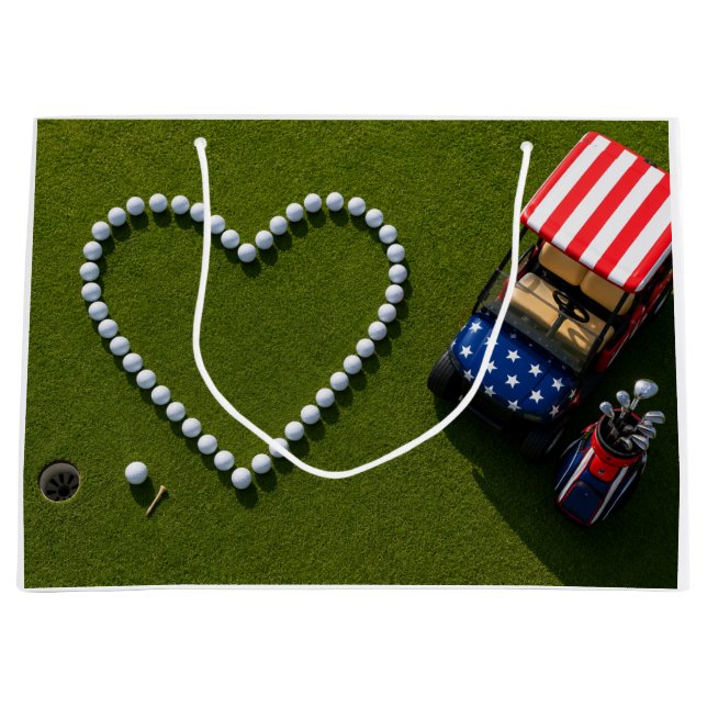 4. Juli-Feier für Golfer  Große Geschenktüte (Vorderseite)