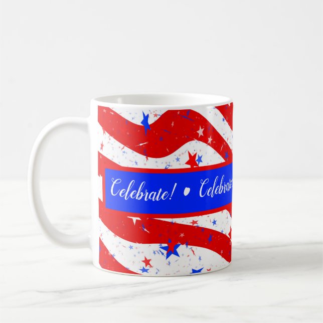 4. Juli Feier Kaffee Tasse (Links)