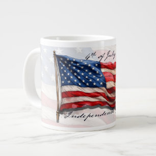 4. Juli - Feiern mit US-Flagge Jumbo-Tasse