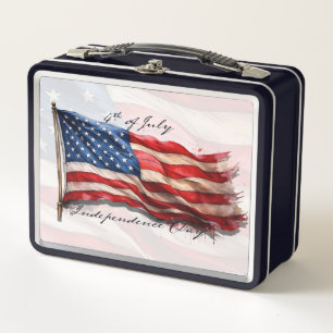 4. Juli – Feiern mit US-Flagge Metall Brotdose