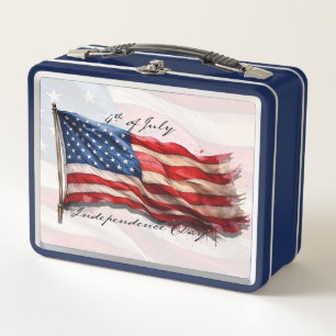 4. Juli – Feiern mit US-Flagge Metall Brotdose