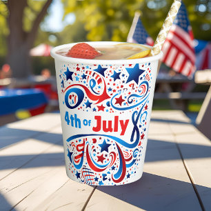 4. Juli Festliches Party Paper Cup Pappbecher
