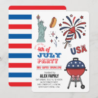 4. Juli Feuerwerk BBQ Sommerparty