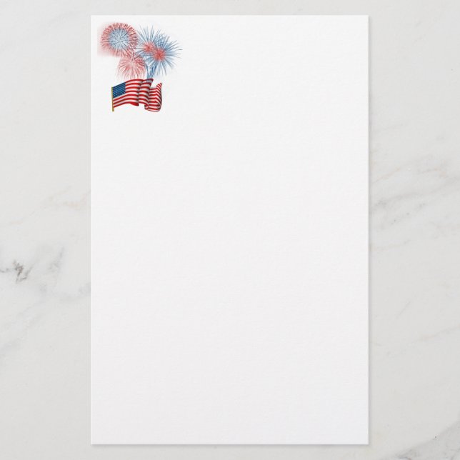 4. Juli Feuerwerk Briefpapier (Vorderseite)