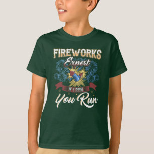 4. Juli Feuerwerk Experte, wenn ich laufen Matchin T-Shirt
