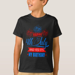 4. Juli Feuerwerk Geburtstag USA Amerikanisch Patr T-Shirt