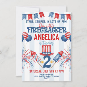 4. Juli Feuerwerk Geburtstagsparty Einladung
