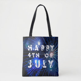 4. Juli Feuerwerk in Blue Hue Happy 4. Tasche