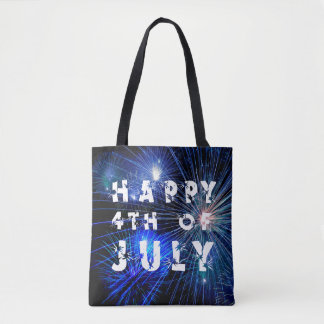 4. Juli Feuerwerk in Blue Hue Happy 4. Tasche